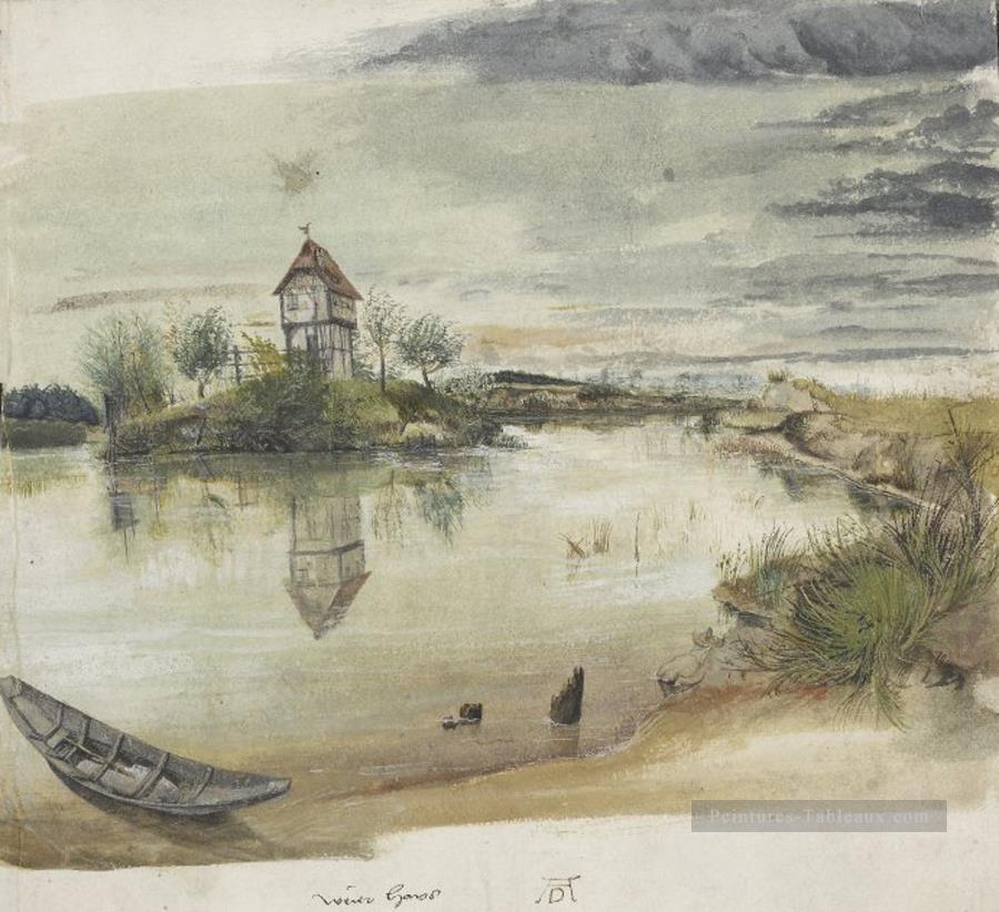 Maison près d’un étang Albrecht Dürer Peintures à l'huile